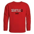 thumbnail image 1 of W Republic 562-378-RED-02 Men Seattle University Redhawks Dad Crewneck Fleece, Red - Medium, 1 of 1