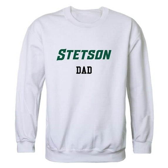 W Republic 562-387-WHT-01 Men Stetson University Hatters Dad Crewneck Fleece, White - Small