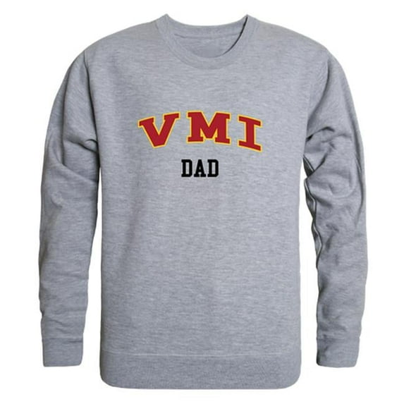 W Republic 562-399-HGY-01 Men Virginia Military Institute Keydets Dad Crewneck Fleece, Heather Grey - Small