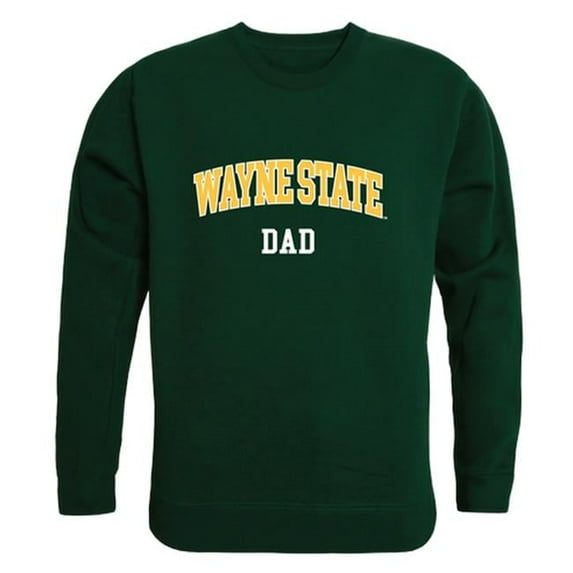 W Republic 562-400-FOR-04 Men Wayne State Warriors Dad Crewneck Fleece, Forest Green - Extra Large