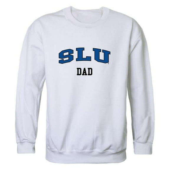 W Republic 562-428-WHT-01 Men St Louis Billikens Dad Crewneck Fleece, White - Small