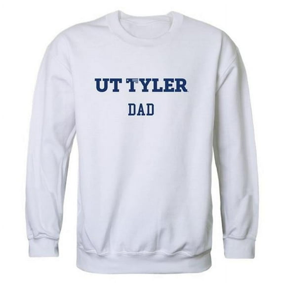 W Republic 562-436-WHT-03 Men Ut Tyler Patriots Dad Crewneck Fleece, White - Large
