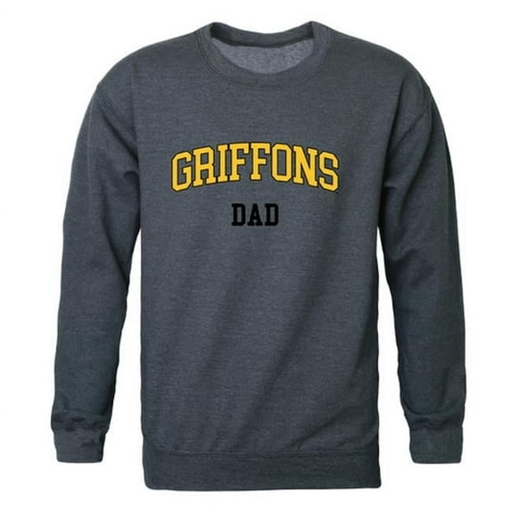 W Republic 562-439-HCH-02 Men Missouri Western State University Griffons Dad Crewneck Fleece, Heather Charcoal - Medium