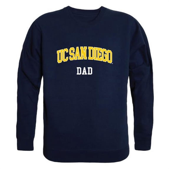 W Republic 562-445-NVY-01 Men University California San Diego Tritons Dad Crewneck Fleece, Navy - Small