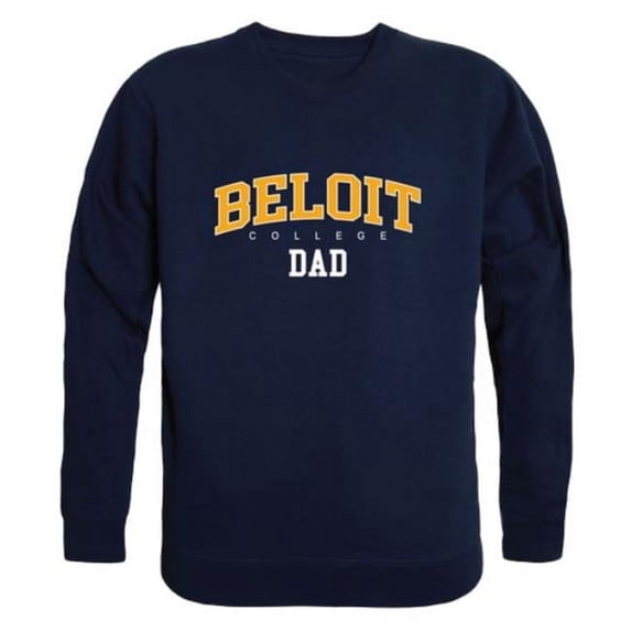 W Republic 562-482-NVY-03 Beloit College Buccaneers Dad Crewneck Sweatshirt, Navy - Large