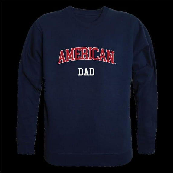 W Republic 562-498-NVY-04 American University Eagles Dad Crewneck Sweatshirt, Navy - Extra Large