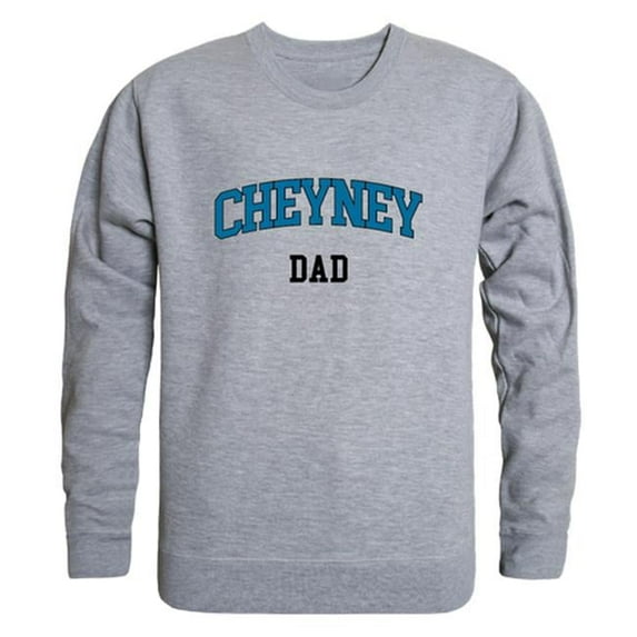 W Republic 562-509-HGY-05 Cheyney University Wolves Dad Crewneck Sweatshirt, Heather Grey - 2XL