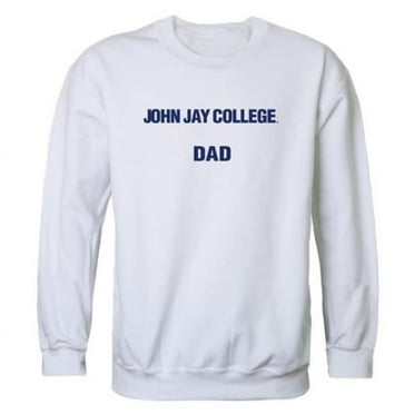 W Republic 562-656-WHT-03 John Jay College Bloodhounds Dad Crewneck Sweatshirt, White - Large