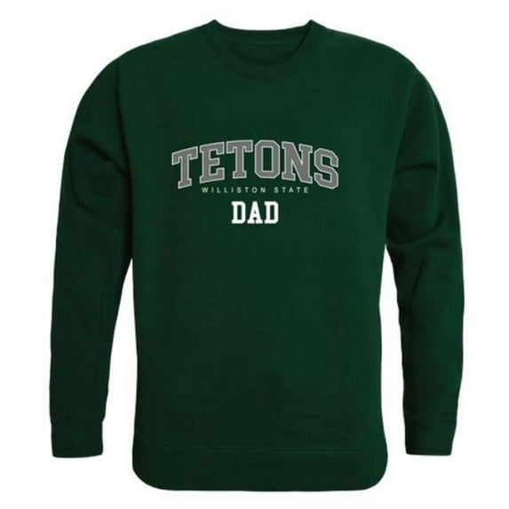 W Republic 562-684-FOR-02 Williston State College Tetons Dad Crewneck Sweatshirt, Forest Green - Medium