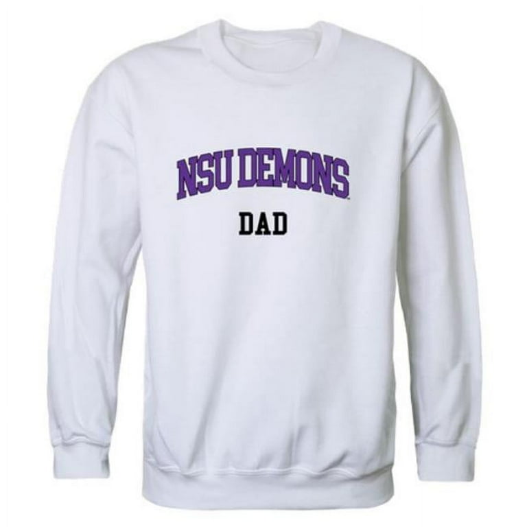 W Republic 562 689 WHT 05 Northwestern State University Demons Dad Crewneck Sweatshirt White 2XL