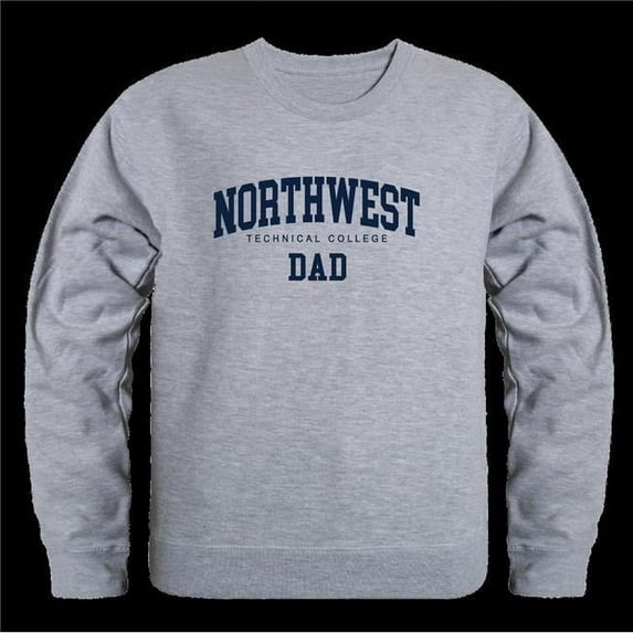 W Republic 562-703-HGY-05 Northwest Technical College Hawks Dad Crewneck Sweatshirt, Heather Grey - 2XL