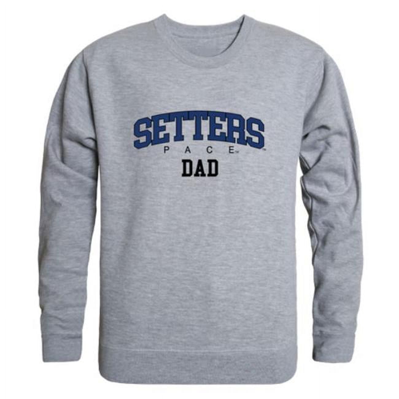 W Republic 562 725 HGY 02 Pace University Setters Dad Crewneck Sweatshirt Heather Grey Medium