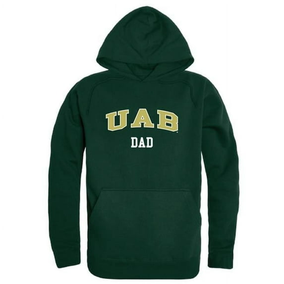 W Republic 563-101-FOR-02 Men Uab Blazers Dad Hoodie, Forest Green - Medium
