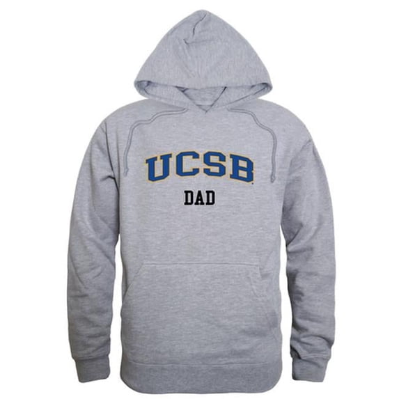 W Republic 563-112-HGY-02 Men Uc Santa Barbara Gauchos Dad Hoodie, Heather Grey - Medium