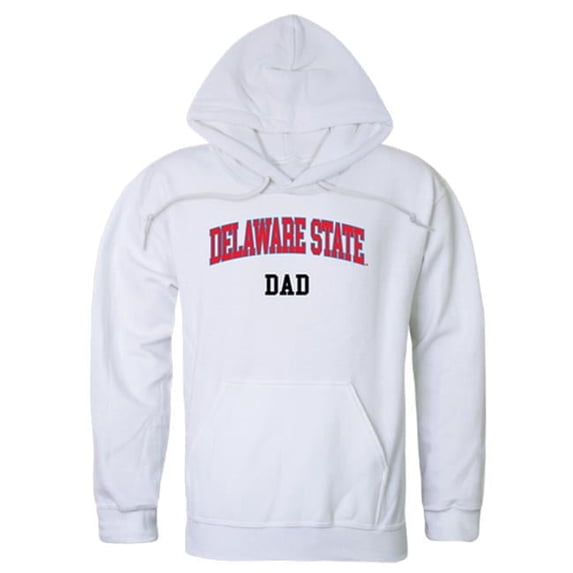 W Republic 563-120-WHT-03 Men Delaware State University Hornets Dad Hoodie, White - Large