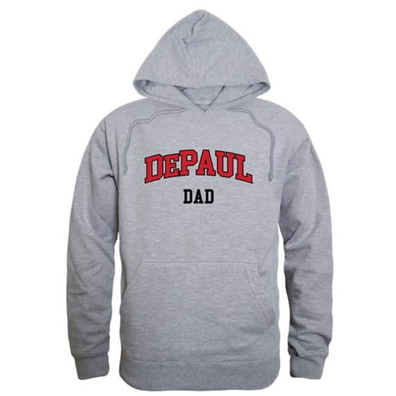 W Republic 563-121-HGY-04 Men Depaul Blue Demons Dad Hoodie, Heather Grey - Extra Large