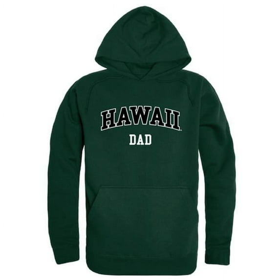 W Republic 563-122-FOR-05 Men Hawaii Warriors Dad Hoodie, Forest Green - 2XL