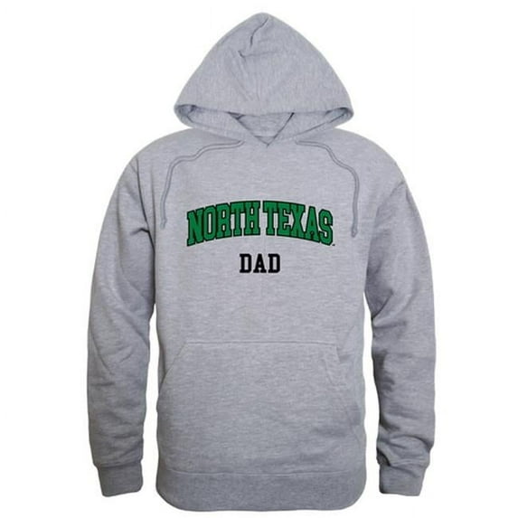 W Republic 563-195-HGY-01 Men North Texas Mean Green Dad Hoodie, Heather Grey - Small