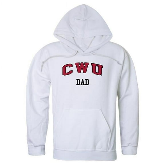 W Republic 563-213-WHT-03 Men Central Washington Wildcats Dad Hoodie, White - Large
