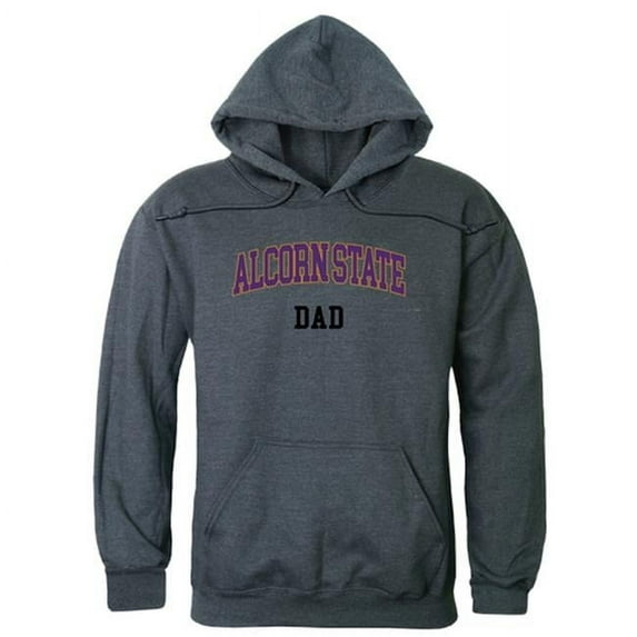 W Republic 563-261-HCH-01 Men Alcorn State Bravehawks Dad Hoodie, Heather Charcoal - Small