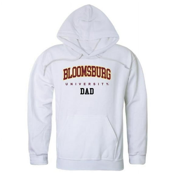 W Republic 563-268-WHT-03 Men Bloomsburg University Huskies Dad Hoodie, White - Large