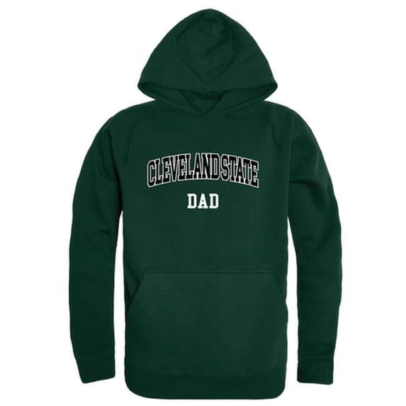 W Republic 563-282-FOR-03 Men Cleveland State University Dad Hoodie, Forest Green - Large
