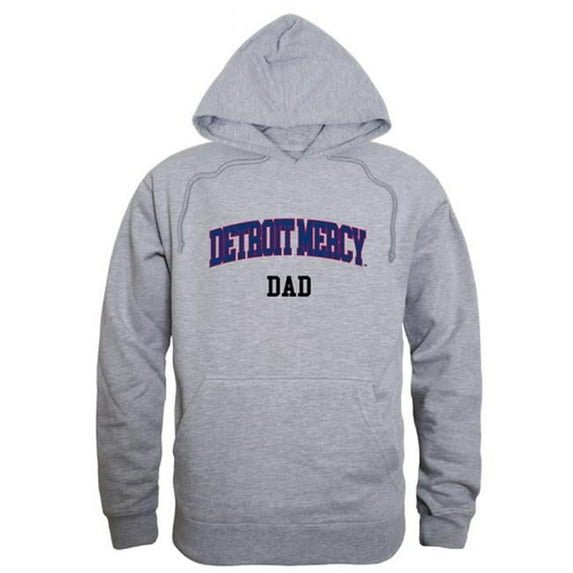 W Republic 563-290-HGY-02 University of Detroit Mercy Mens Dad Hoodie, Heather Gray - Medium