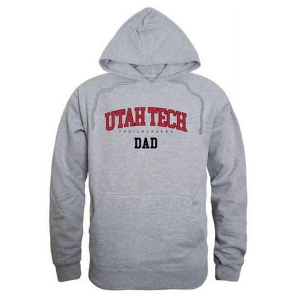 W Republic 563-291-HG2-02 Utah Tech University Trailblazers Dad Hoodie, Heather Grey - Medium