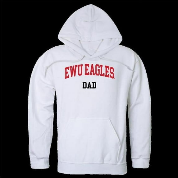 W Republic 563-296-WT2-04 Eastern Washington University Eagles Dad Hoodie, White - Extra Large