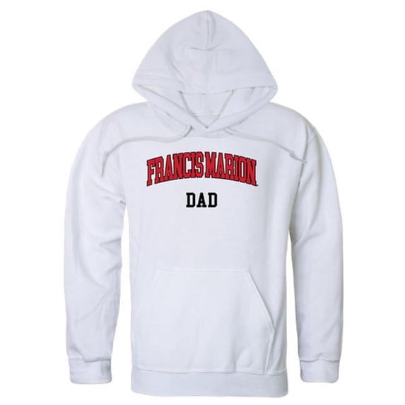 W Republic 563-306-WHT-05 Francis Marion University Mens Dad Hoodie, White - 2XL