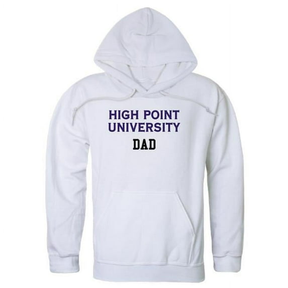 W Republic 563-311-WHT-03 High Point University Mens Dad Hoodie, White - Large