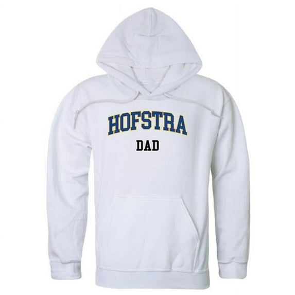 W Republic 563-312-WHT-05 Hofstra University Mens Dad Hoodie, White - 2XL
