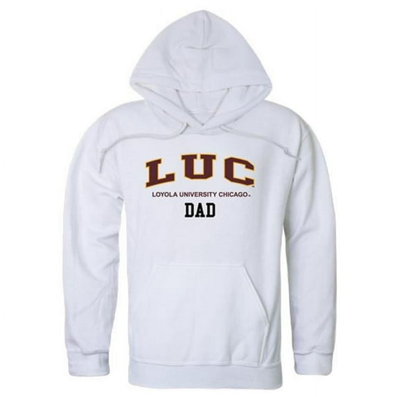W Republic 563-333-WHT-03 Men Loyola Chicago Ramblers Dad Hoodie, White - Large