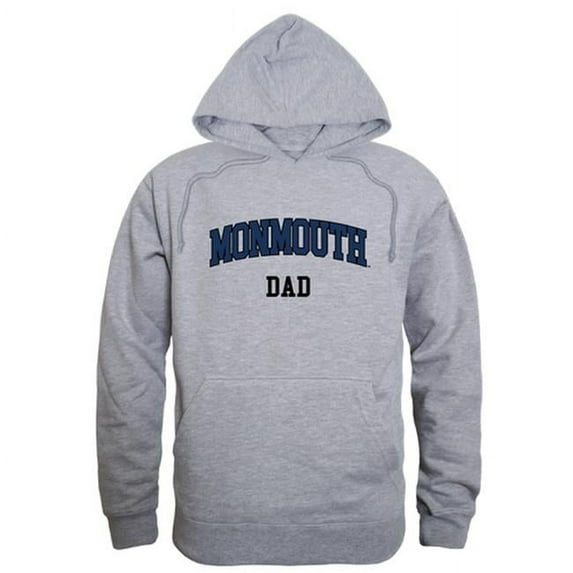 W Republic 563-345-HGY-05 Men Monmouth University Dad Hoodie, Heather Grey - 2XL