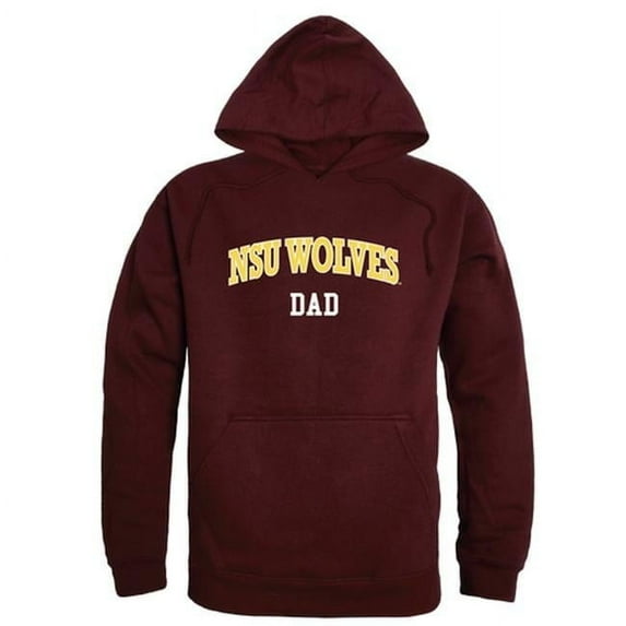 W Republic 563-355-MAR-04 Men Northern State University Wolves Dad Hoodie, Maroon - Extra Large