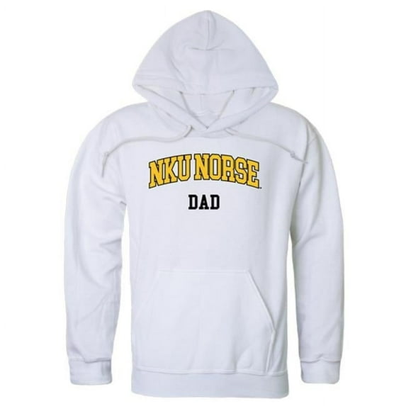 W Republic 563-356-WHT-03 Men Northern Kentucky Norse Dad Hoodie, White - Large