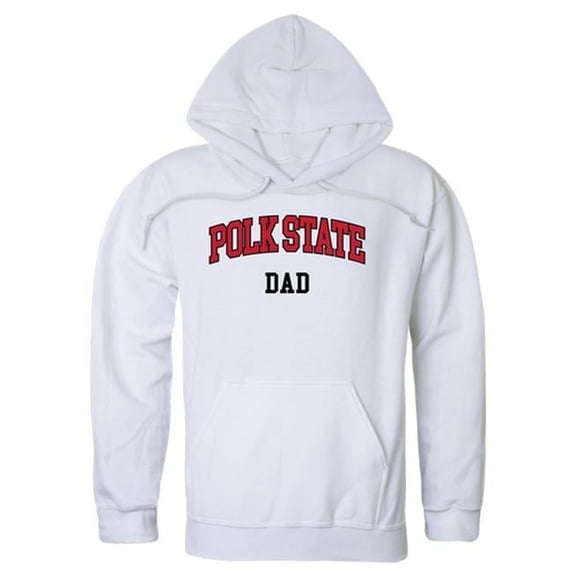 W Republic 563-362-WHT-03 Men Polk State Eagles Dad Hoodie, White - Large