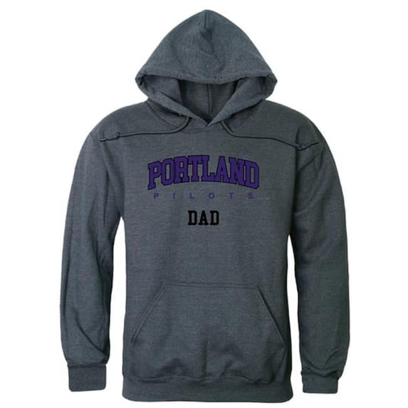 W Republic 563-363-HCH-02 Men Portland Pilots Dad Hoodie, Heather Charcoal - Medium