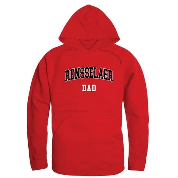 W Republic 563-367-RED-05 Men Rensselaer Polytechnic Institute Dad Hoodie, Red - 2XL