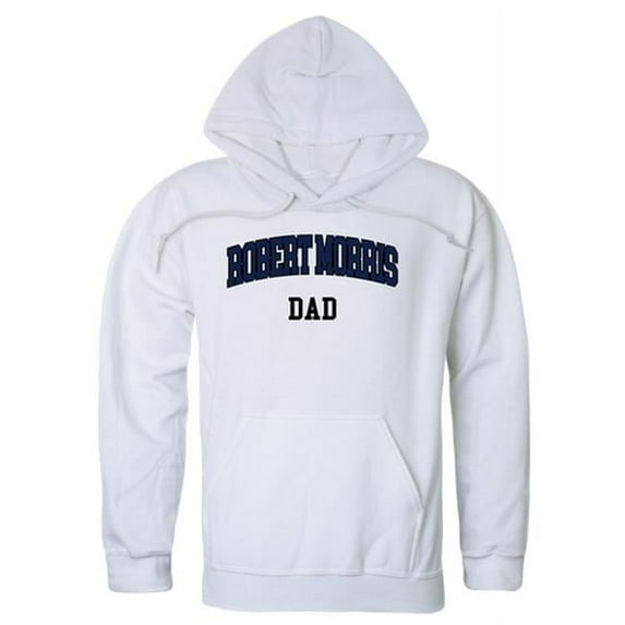 W Republic 563-369-WHT-02 Men Robert Morris Colonials Dad Hoodie, White - Medium