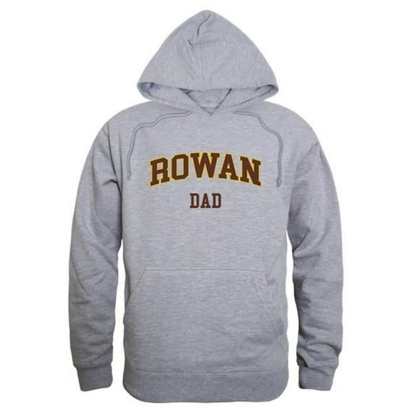 W Republic 563-371-HGY-05 Men Rowan University Dad Hoodie, Heather Grey - 2XL