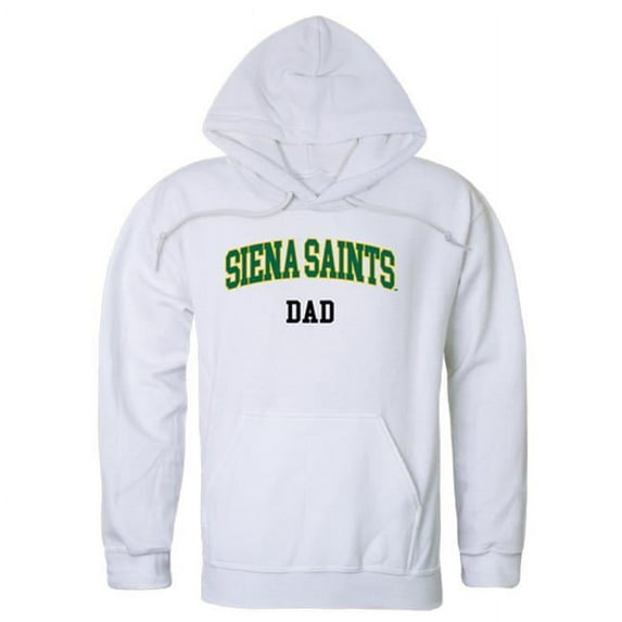 W Republic 563-379-WHT-04 Men Siena College Saints Dad Hoodie, White - Extra Large