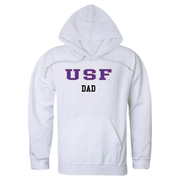 W Republic 563-380-WHT-03 Men University of Sioux Falls Cougars Dad Hoodie, White - Large