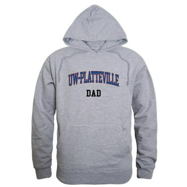 W Republic 563-410-HGY-05 Men Wisconsin Platteville Pioneers Dad Hoodie, Heather Grey - 2XL