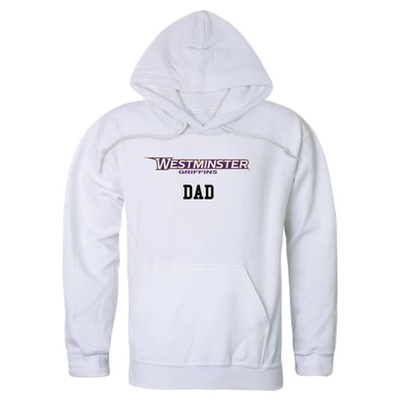 W Republic 563-421-WHT-03 Men Westminster Griffins Dad Hoodie, White - Large
