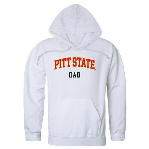 W Republic 563-427-WHT-01 Men Pitt State Gorillas Dad Hoodie, White - Small