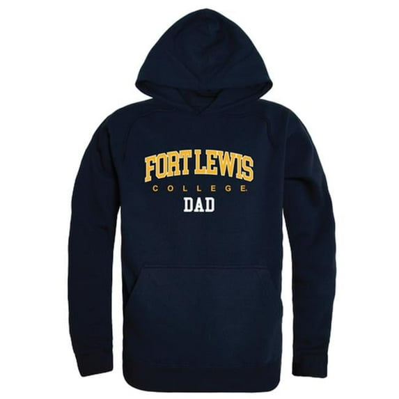 W Republic 563-437-NVY-04 Men Fort Lewis College Dad Hoodie, Navy - Extra Large