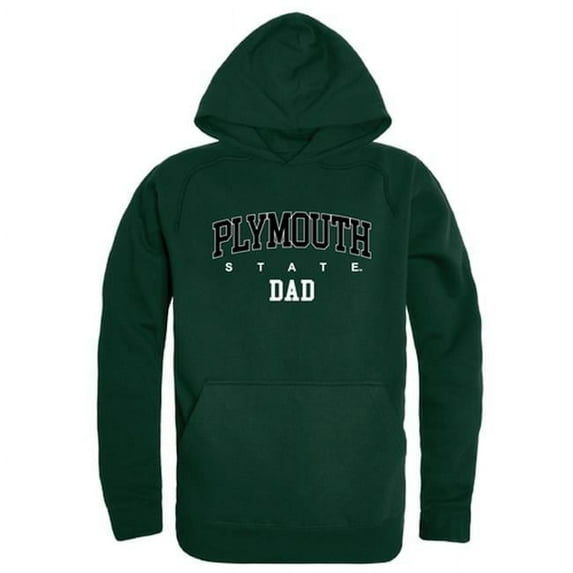 W Republic 563-457-FOR-01 Men Plymouth State University Dad Hoodie, Forest Green - Small