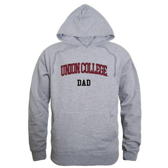 W Republic 563-461-HGY-05 Men Union College Dad Hoodie, Heather Grey - 2XL