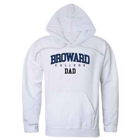 W Republic 563-504-WHT-01 Broward College Seahawks Dad Hoodie, White - Small